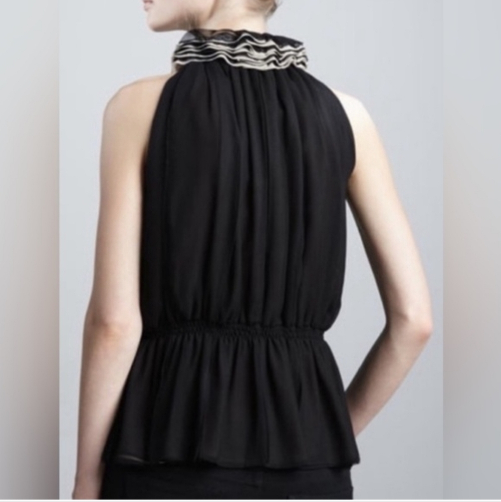 Robert Rodriguez for NeimanMarcus + Target Black & Beige Sleeveless Peplum Large - Picture 3 of 16